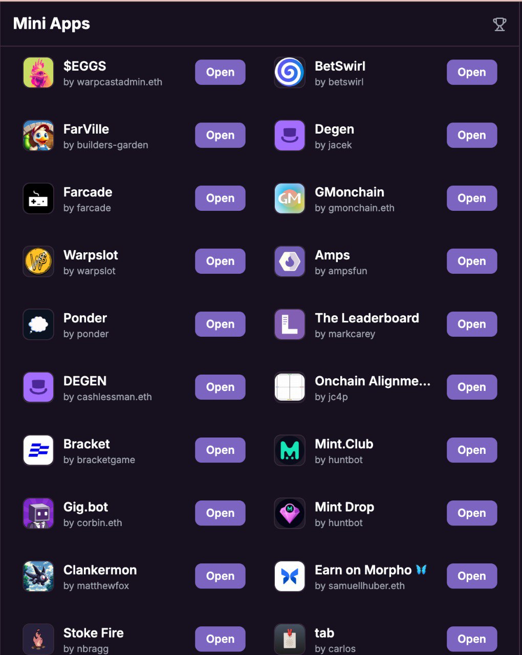 MiniApps